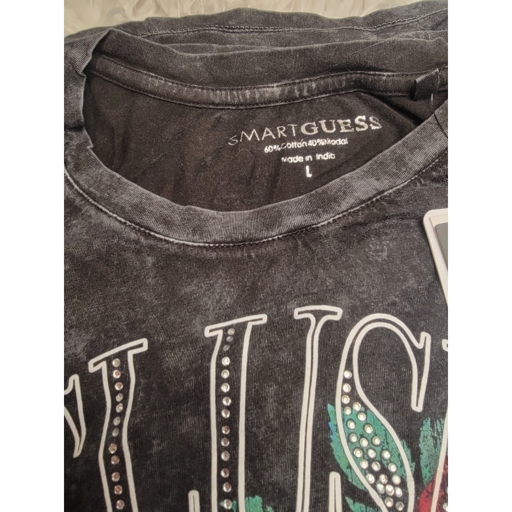 NEW Guess Womens Cotton Stretch Graphic T-Shirt - Picture 5 of 8